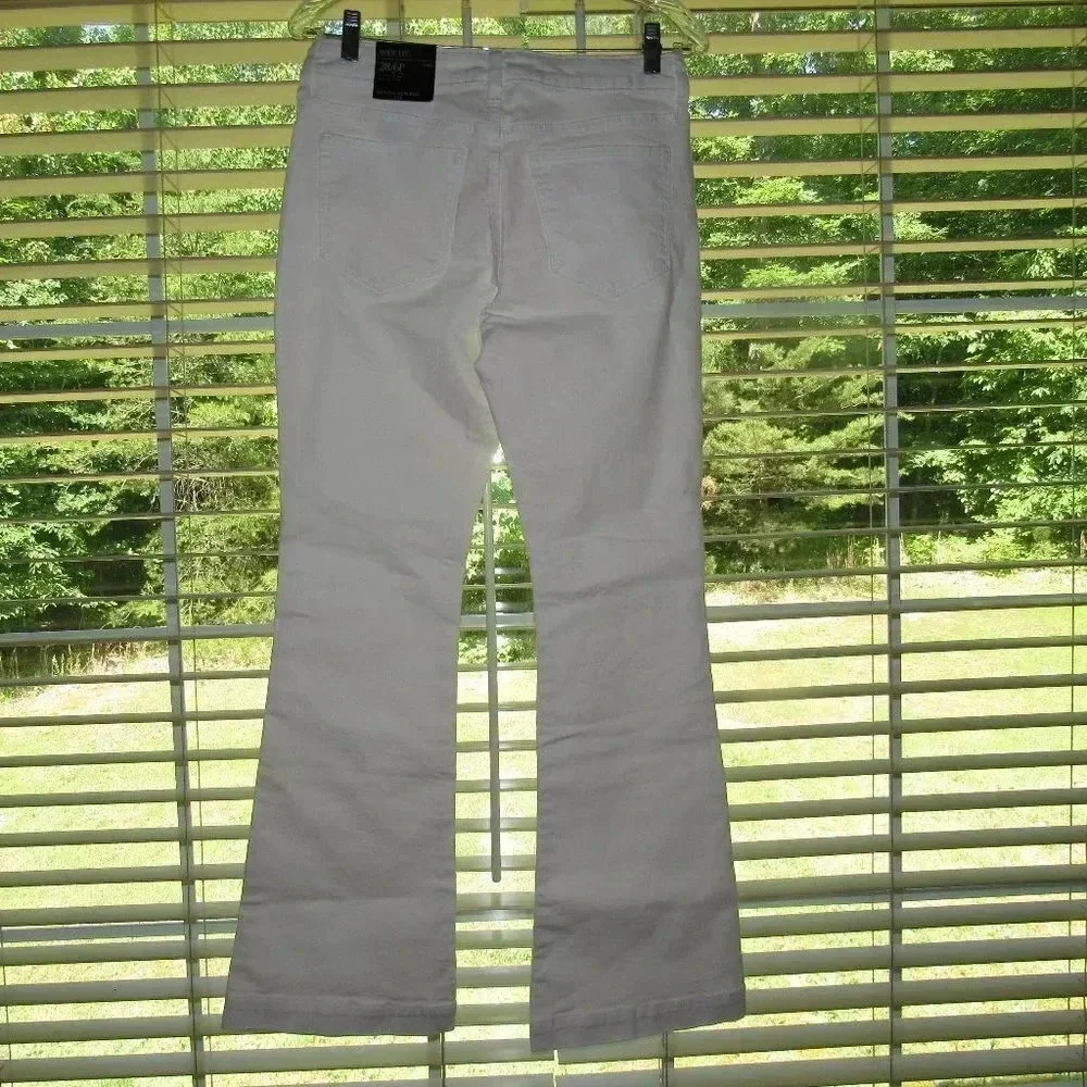 NWT BANANA REPUBLIC Wide Leg White Jeans Size 6P